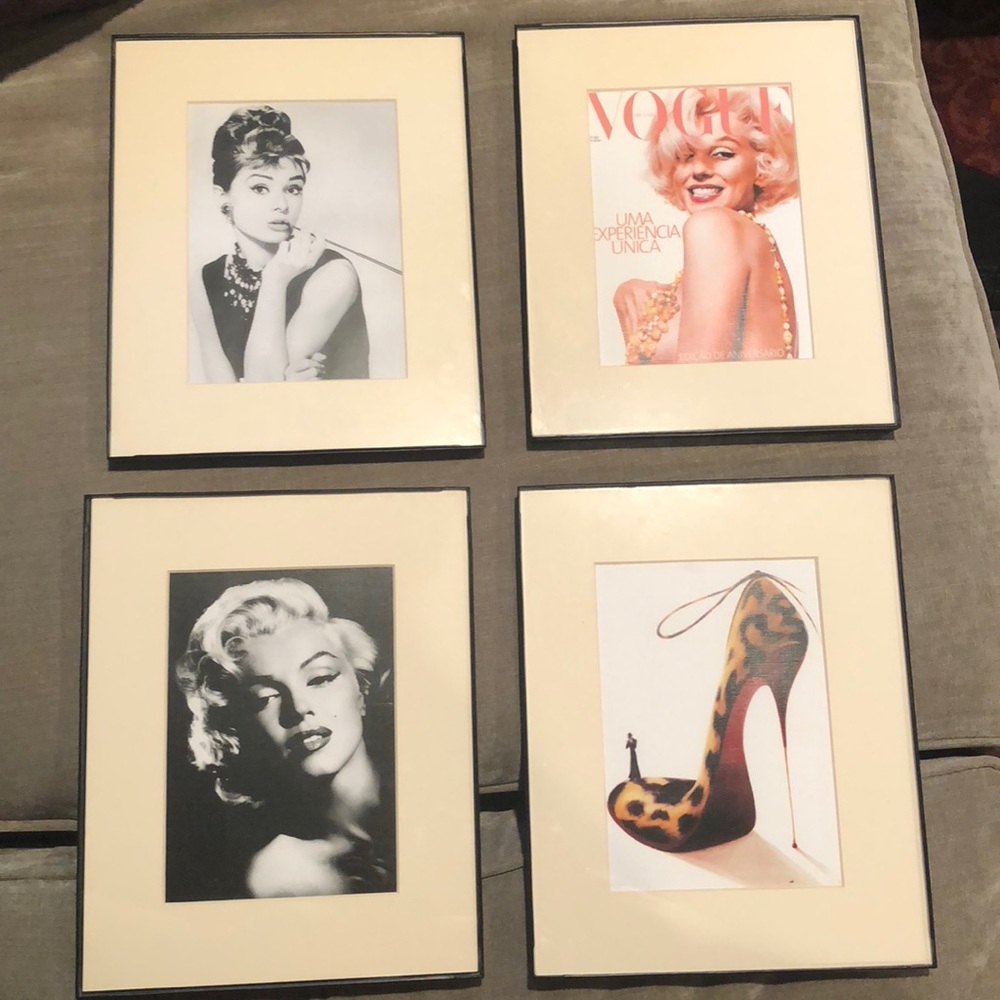 Selling 4 framed 5 x 7 Hollywood portraits ✨